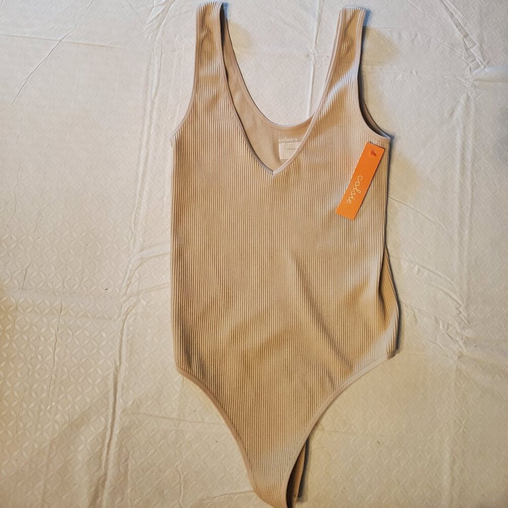 Women's Seamless Bodysuit - Colsie™ Beige S New with tags attached in packaging